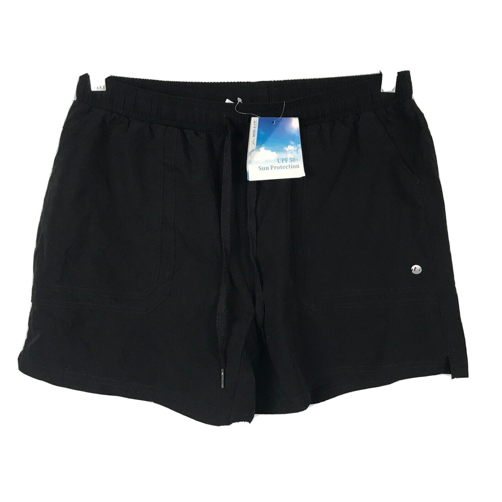 NWT Willit Shorts Womens Sz L Black UPF 50 Hiking Swimming SPF Golf Stretch